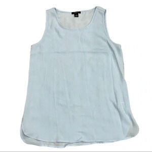 Halogen Cool Blue Chiffon Tank Top XS